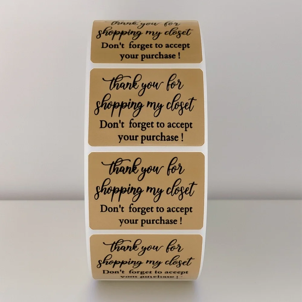 Thank You For Shopping My Closet Stickers Poshmark Labels